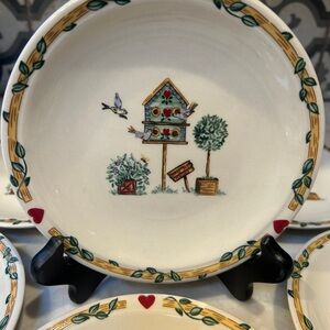 EUC- 1990s Thompson Cottage House Bread/Dessert Plates - Set of 8